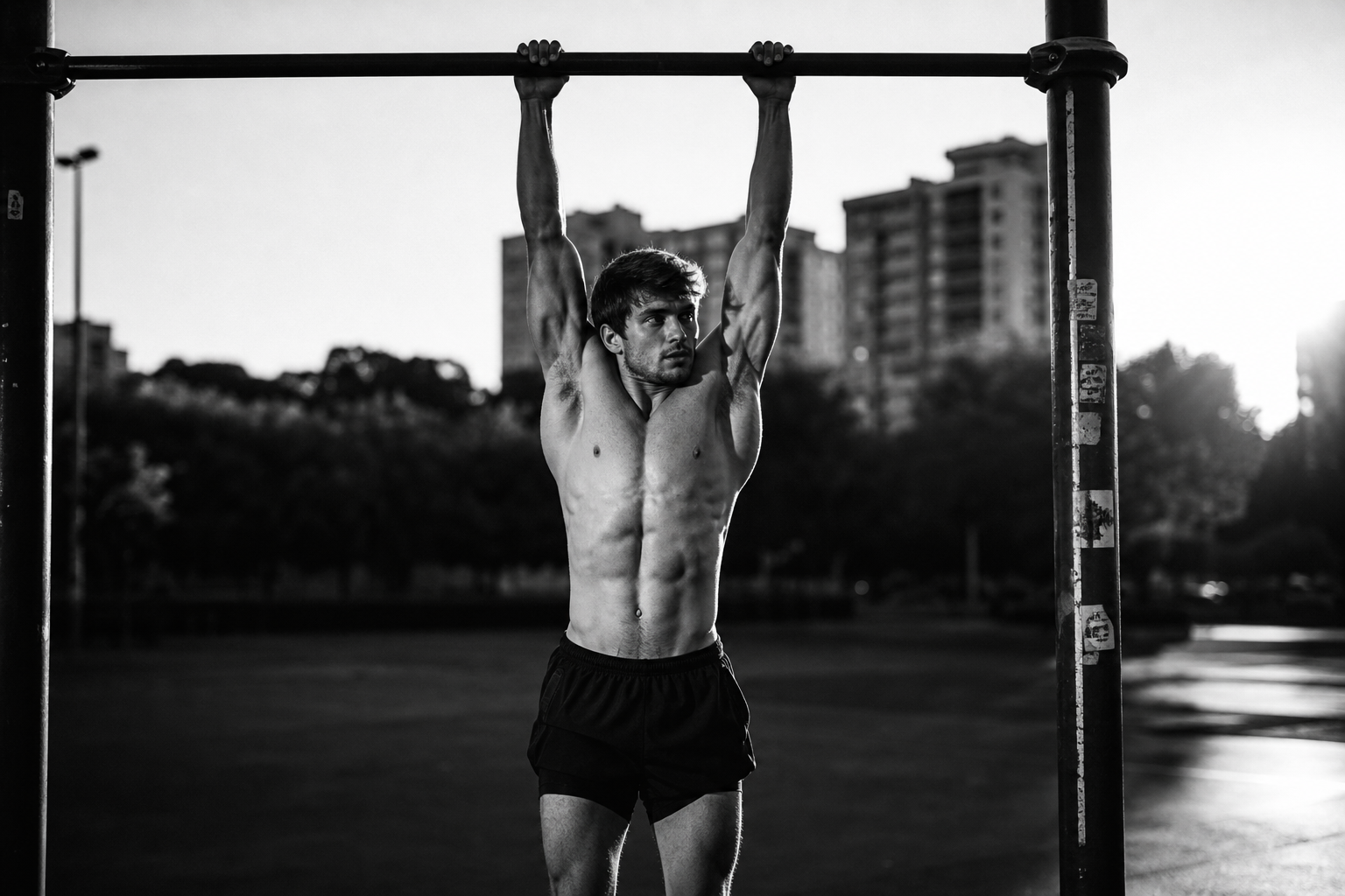 Infamous Body trainer doing outdoor calisthenics in Corpus Christi